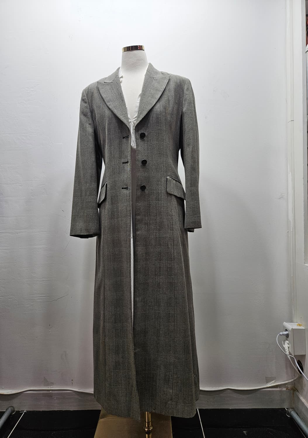 레노마(renoma) 체크 울 롱코트 38 상품이미지3