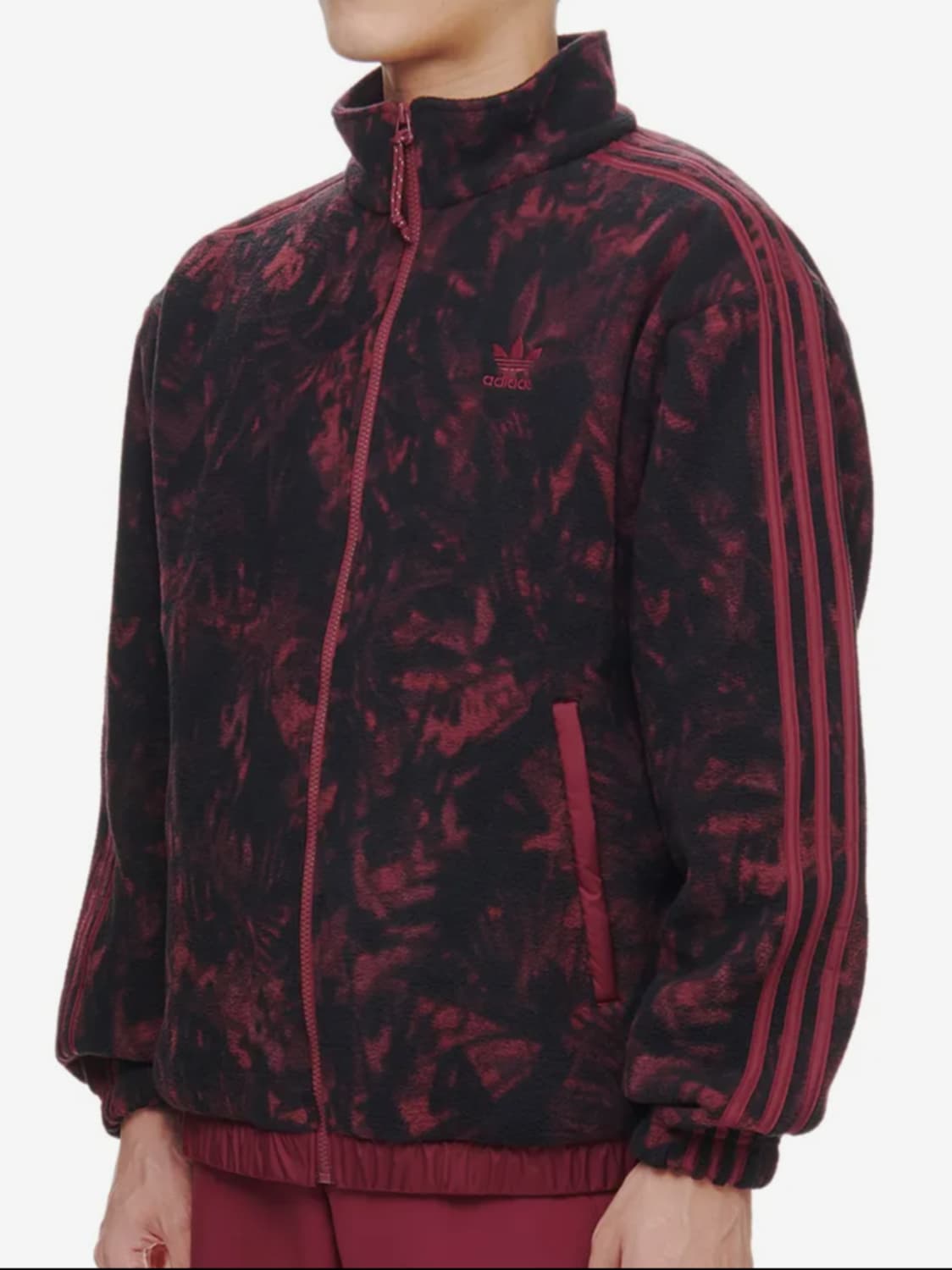 [M] 아디다스 폴라플리스 AOP 플리스 자켓 후리스 버건디 상품이미지1
