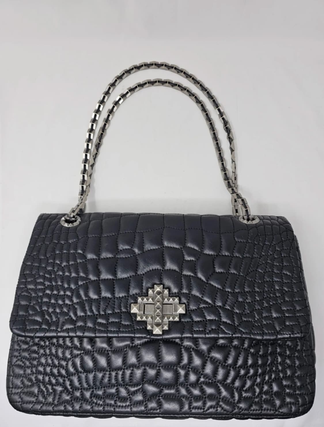 랑방 블랙 퀼팅 가죽 숄더백 상품이미지1