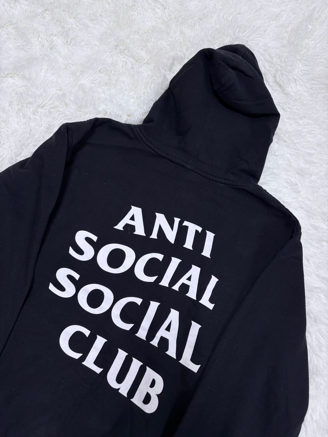 안티소셜클럽 블랙 빅로고 후드  상품이미지6
