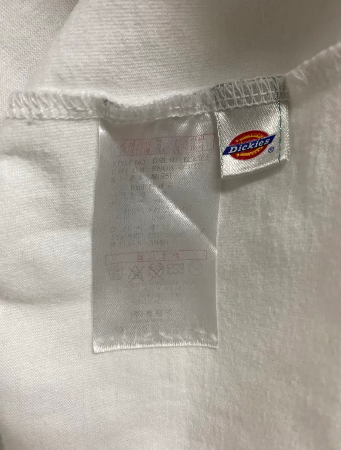 디키즈 Dickies로고 화이트 긴팔 티셔츠 M 상품이미지4