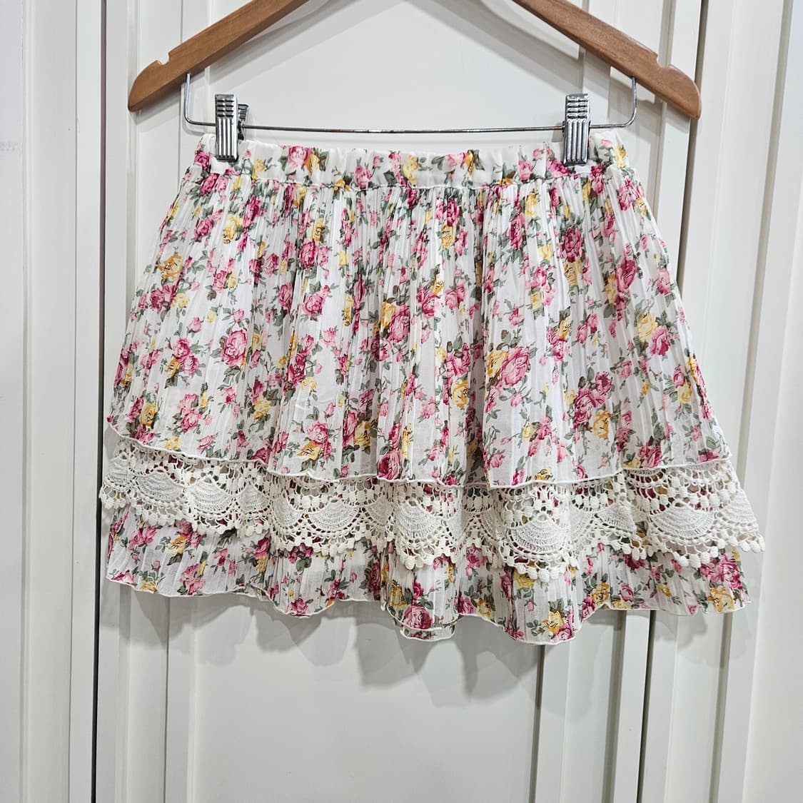 Ank Rouge (앙크루즈) 플라워 쉬폰 레이스 스커트 상품이미지1