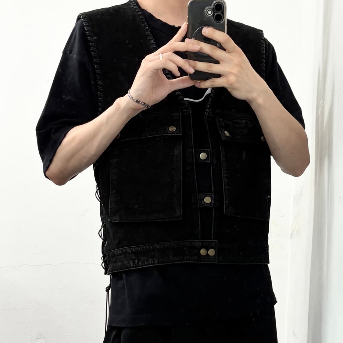 소가죽 스웨이드 웨스턴 베스트 상품이미지4