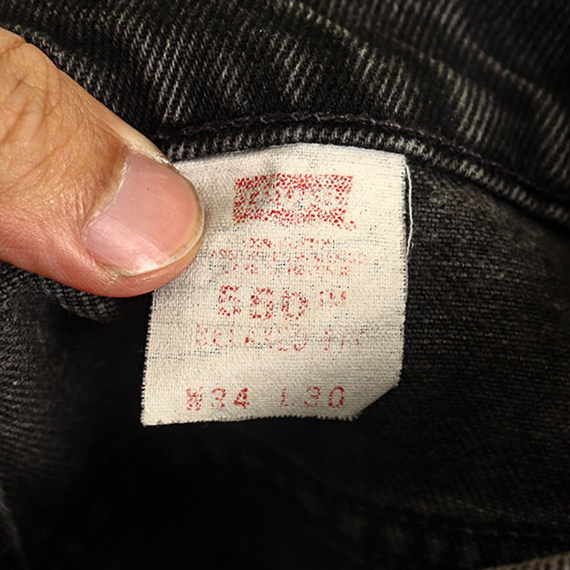 리바이스 90s OT 550 블랙 워시드 데님 진 34 상품이미지7