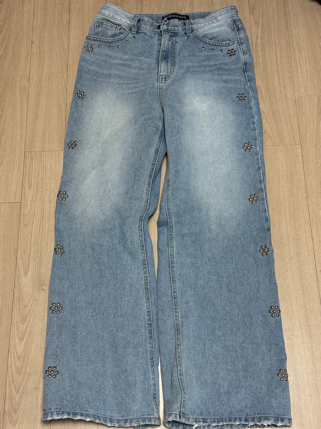 폴리수엠 스터드 플라워 데님 상품이미지1