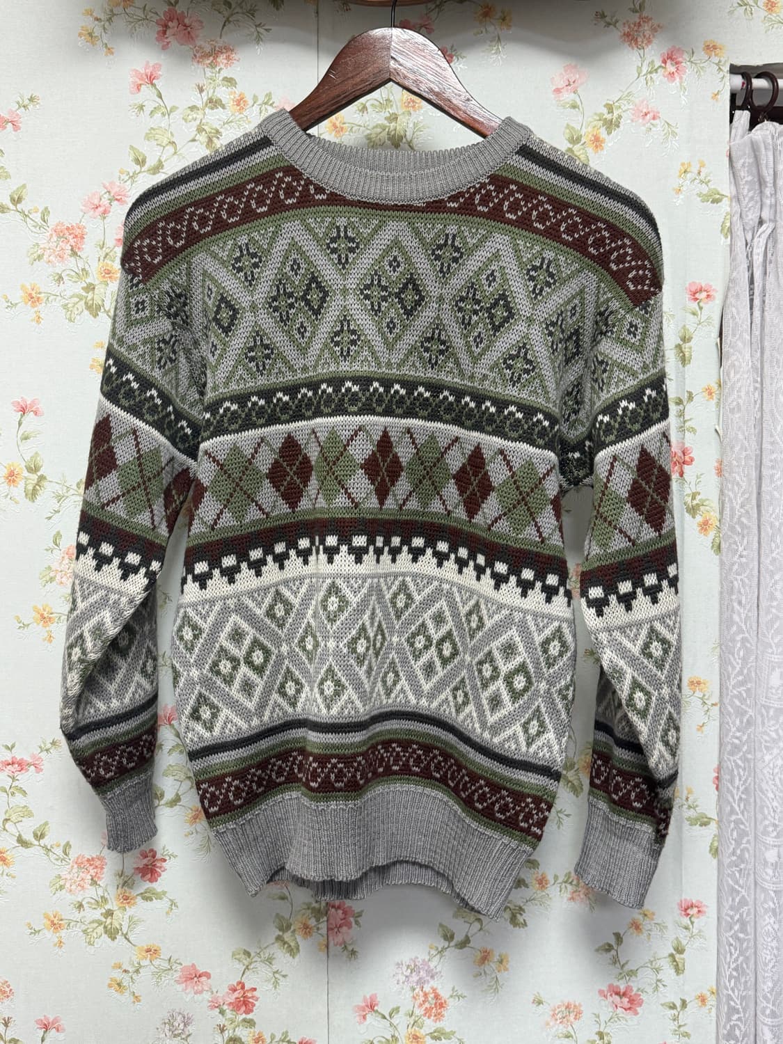 어텀 아가일 니트 상품이미지1