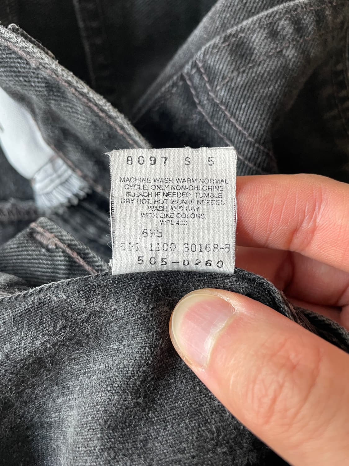 90s USA 리바이스 505 블랙 빈티지 데님 36 상품이미지6