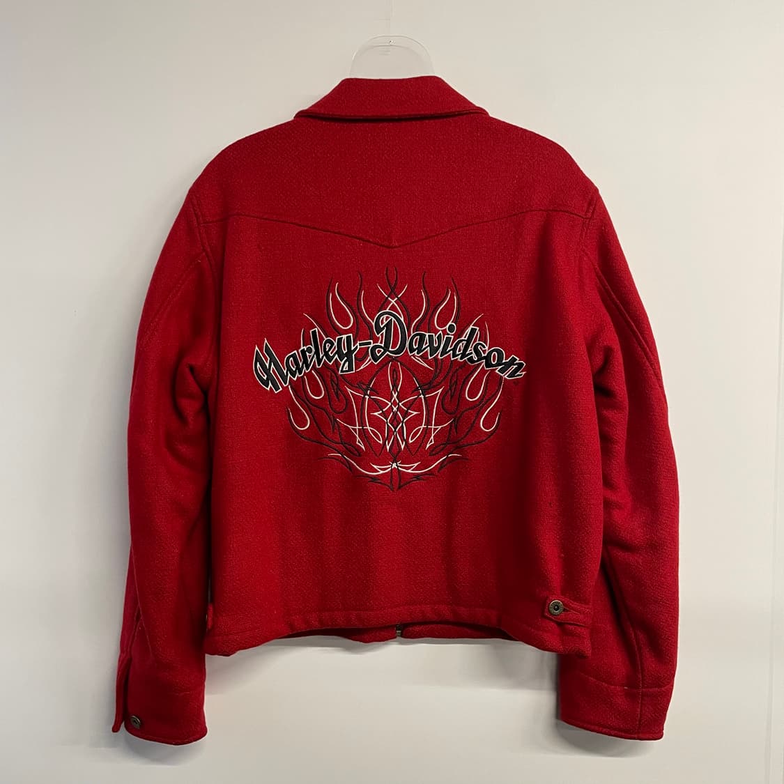 90s 할리 데이비슨 플레임 울 숏자켓 상품이미지9