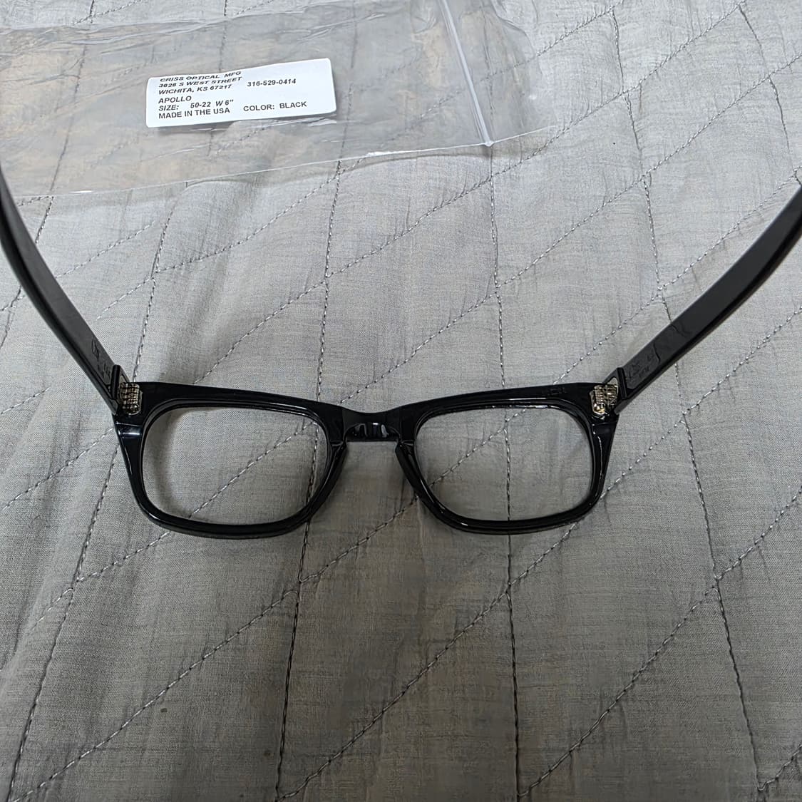 [50-22] 빈티지 크리스 옵티컬 아폴로 APOLLO 블랙 안경테 상품이미지4