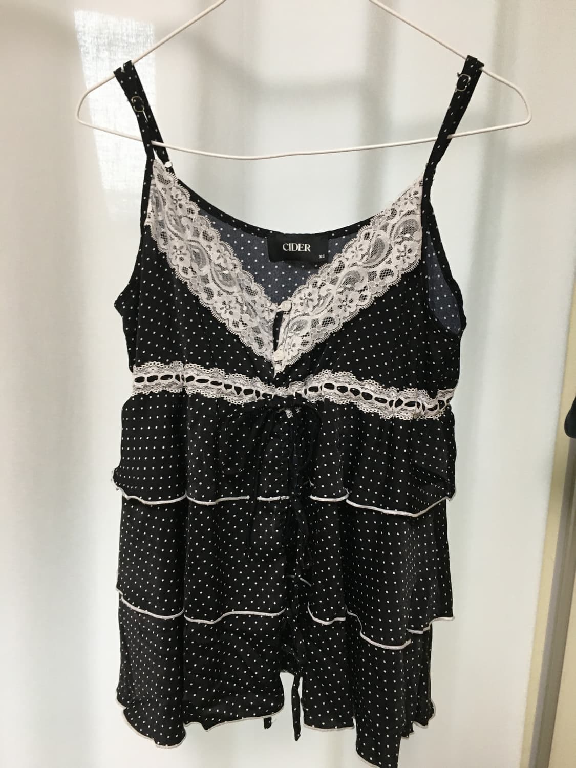 샵사이다 Dot layered lace sleeve 상품이미지1