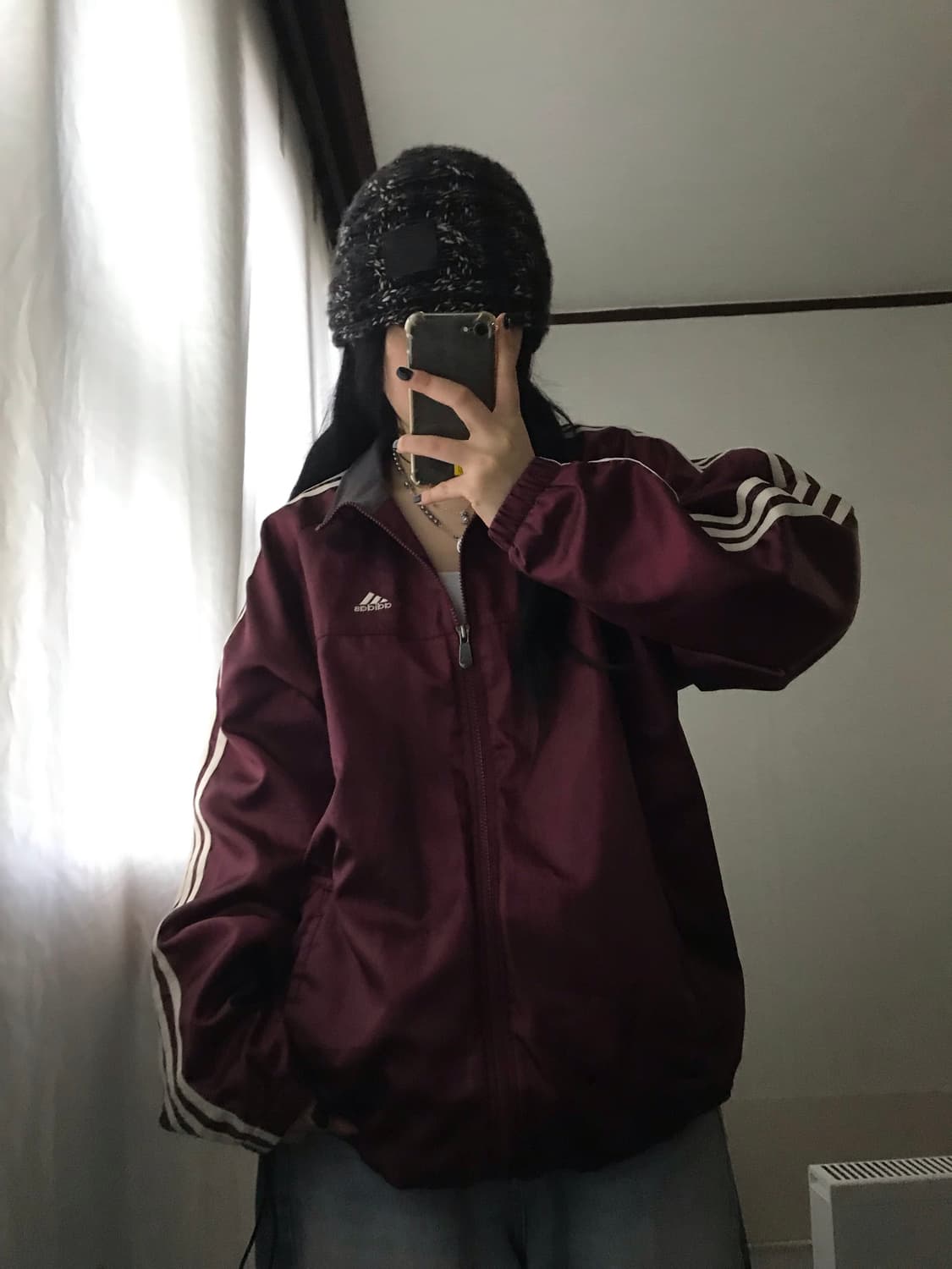 아디다스 00s 버건디 바람막이 상품이미지4