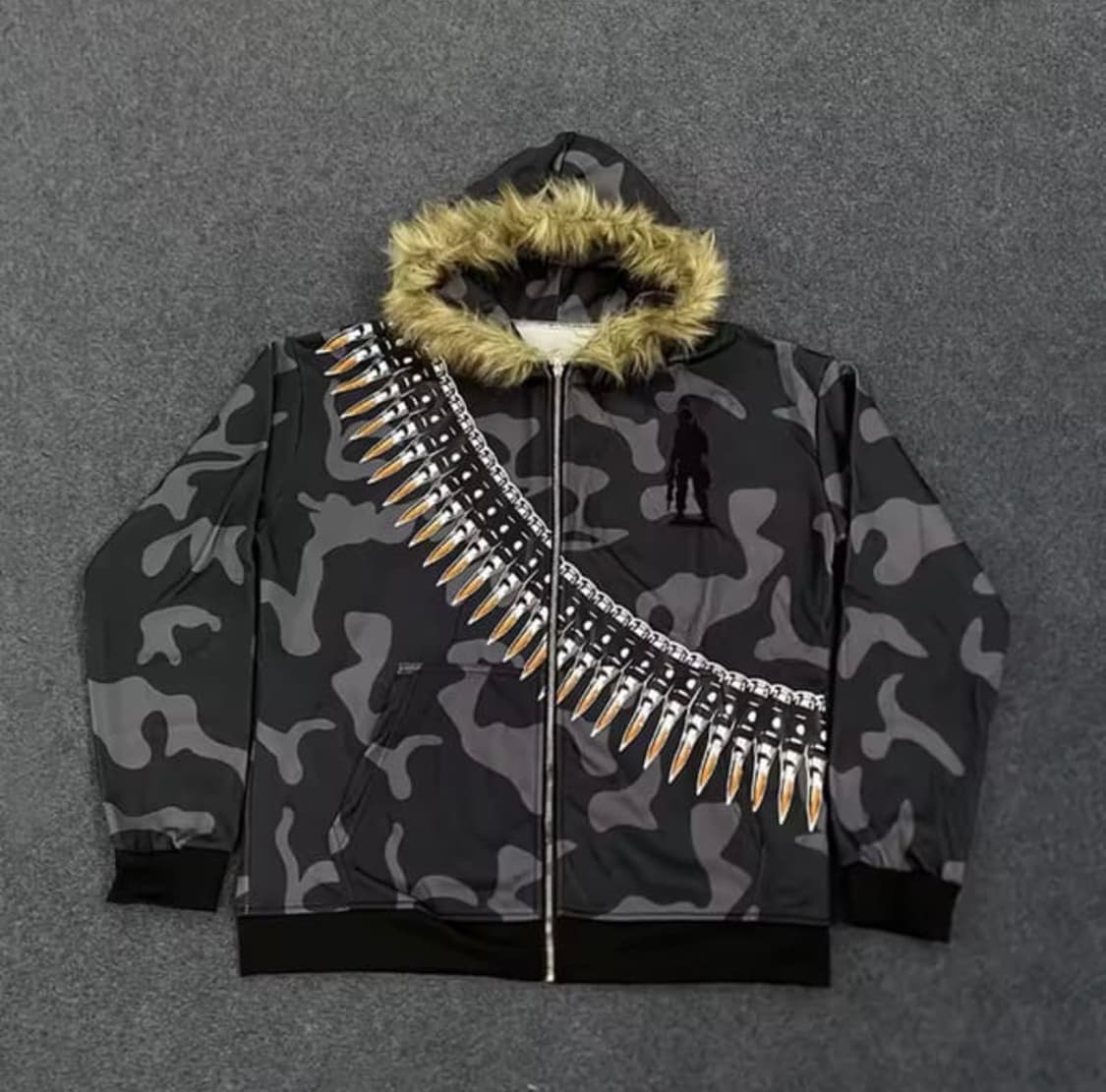 bullet fur Hoodie 상품이미지3