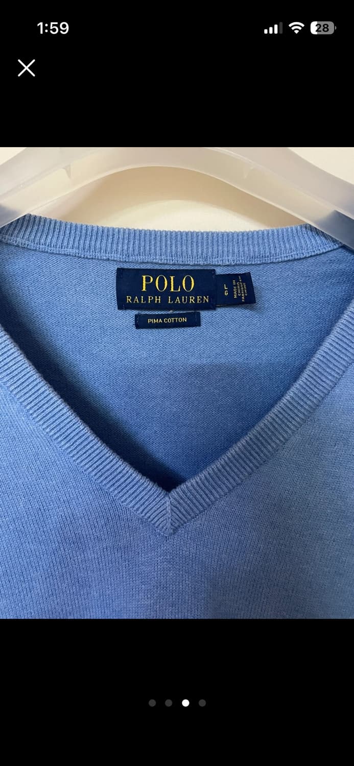 (희귀상품) 폴로 니트 랄프로렌 하늘색 크롭 상품이미지4