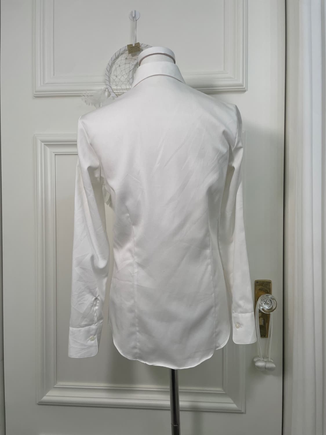 sheer blue v-neck waffle sweater&white l 상품이미지10