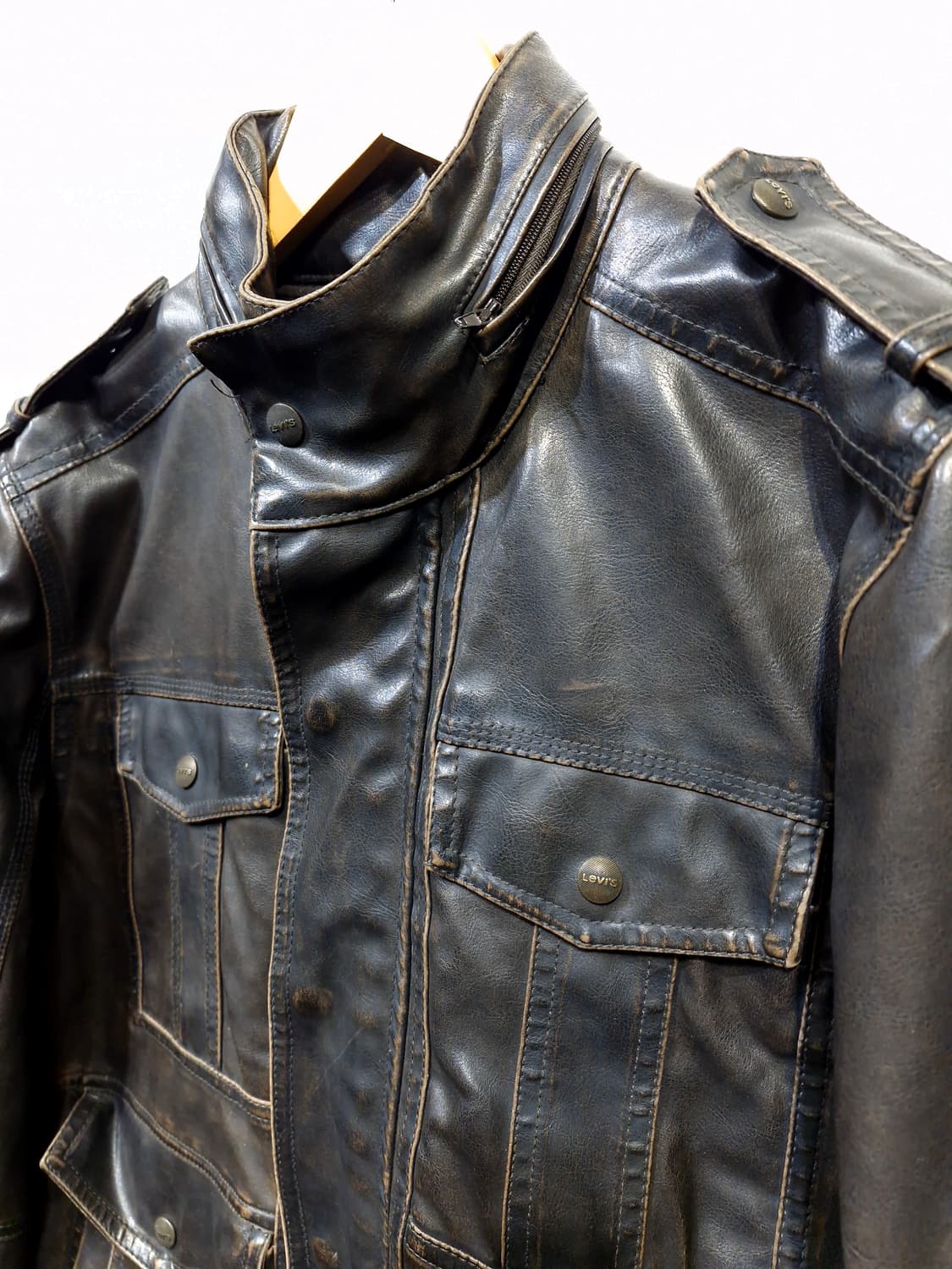 Levi's 리바이스 M65필드 레더 자켓 다크브라운 상품이미지3