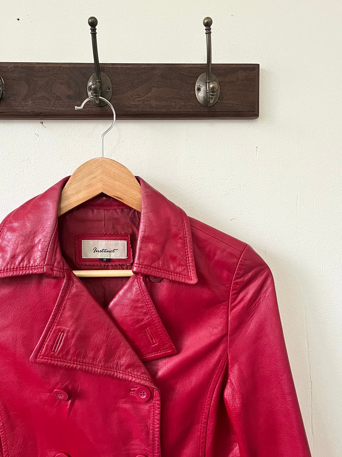 Instinct 레드 레더 자켓 상품이미지2