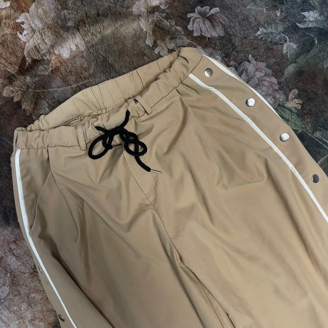 일본 빈티지 W.W.G 밴딩 사이드버튼트랙팬츠 Free 상품이미지2