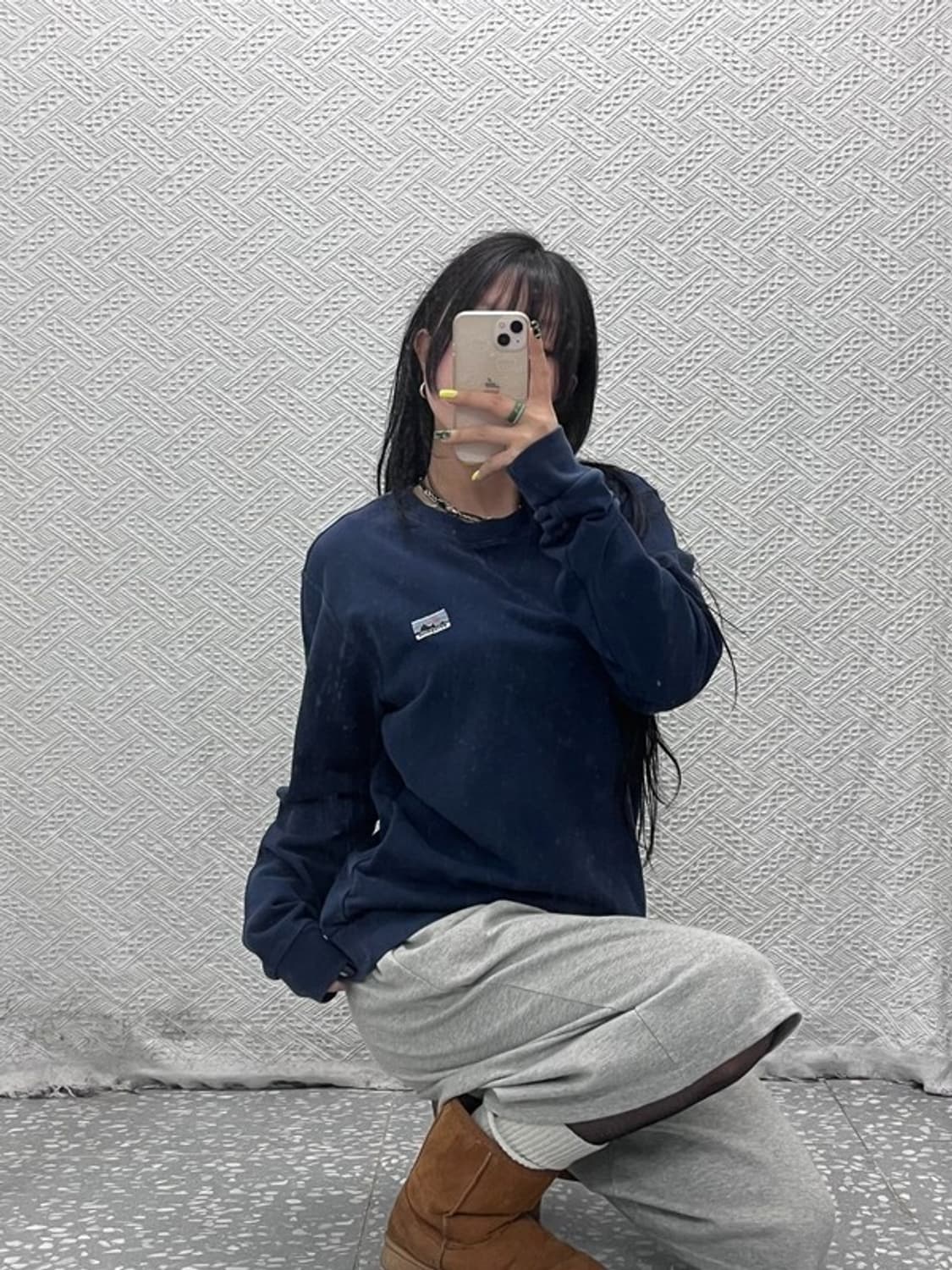 파타고니아 빈티지 캐주얼 스몰로고 맨투맨 M C07403 상품이미지1