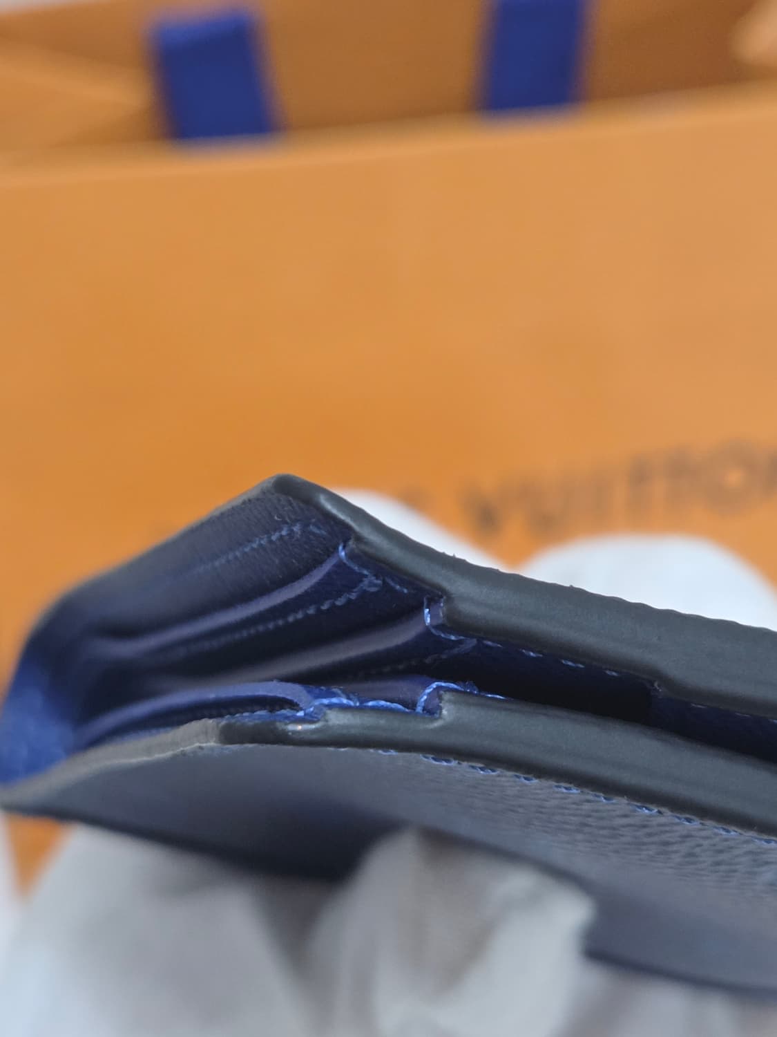 [새상품급] 루이비통 모노그램 마카사르 멀티플 월릿 Blue 상품이미지6