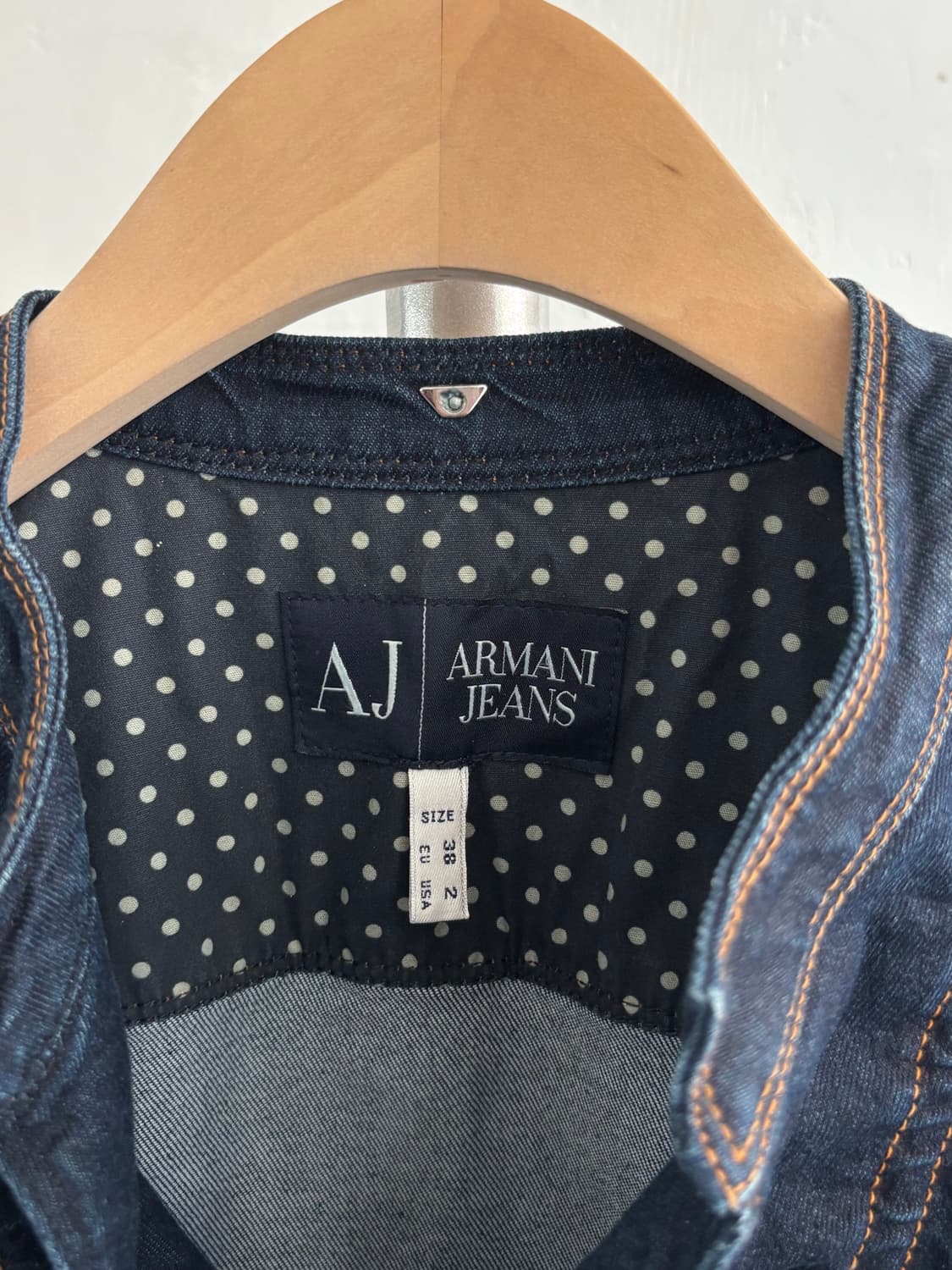 ARMANI JEANS 아르마니 진스 슬림 셔링 데님 자켓 상품이미지6