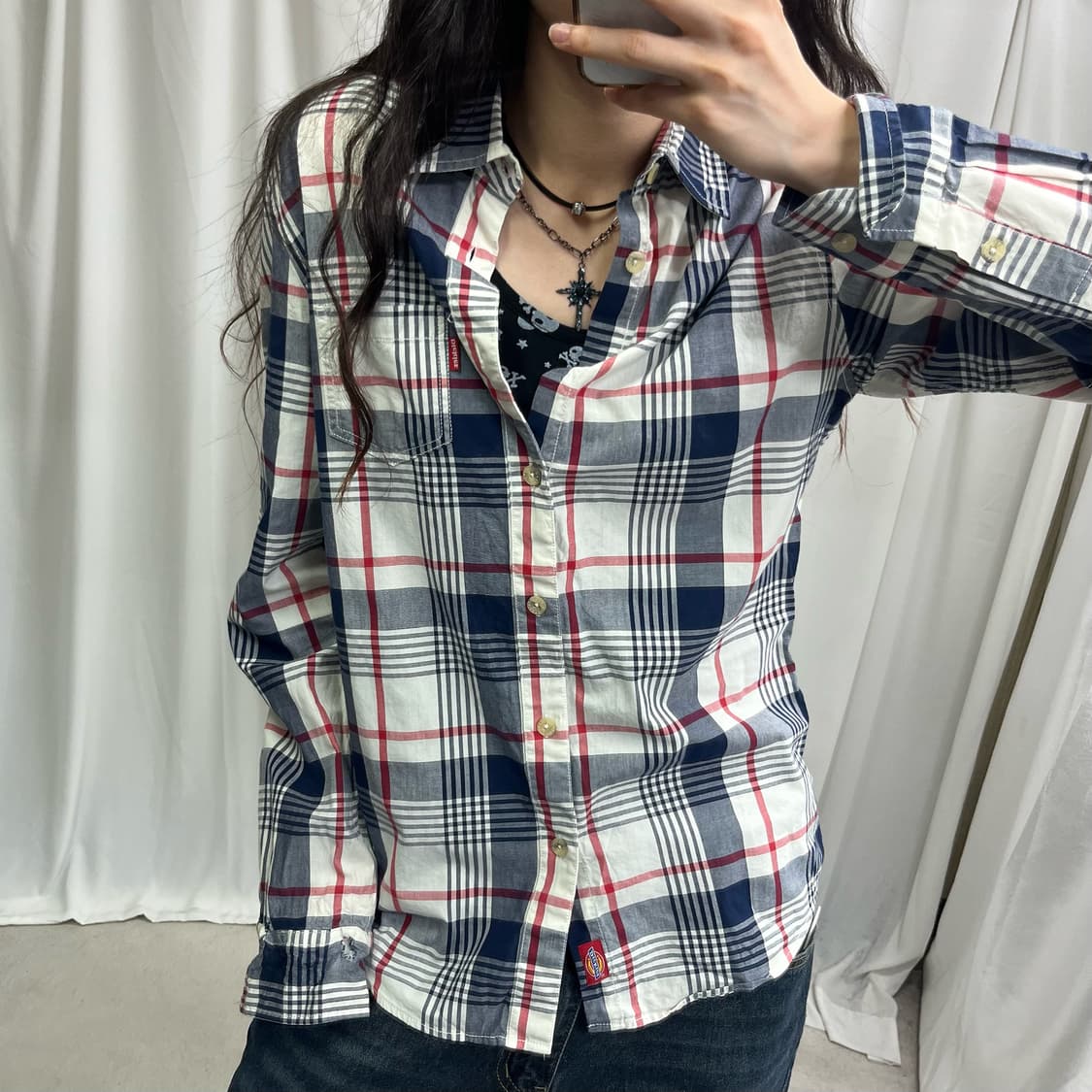 Dickies blue check shirts 상품이미지3