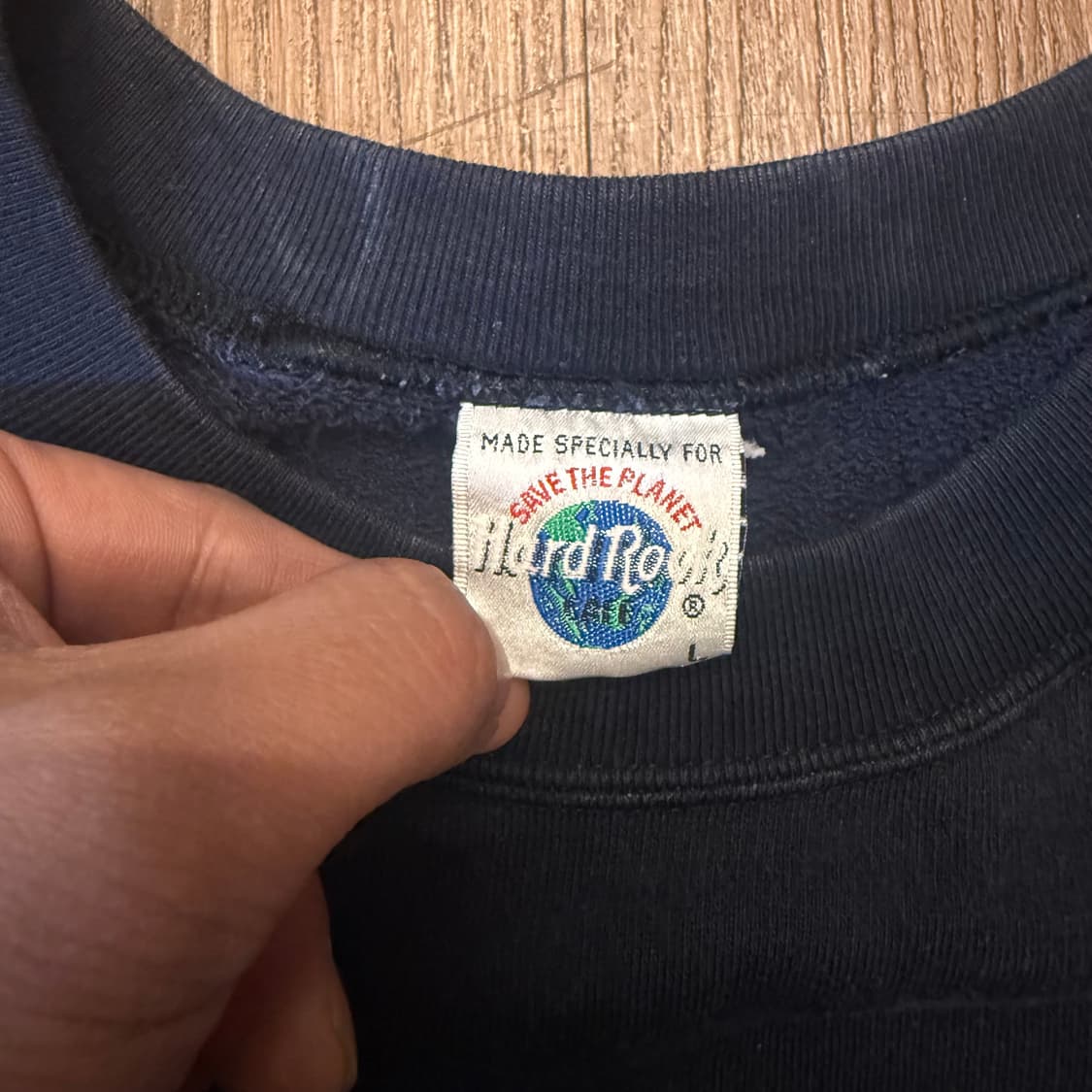 하드락 맨투맨 네이비 상품이미지3