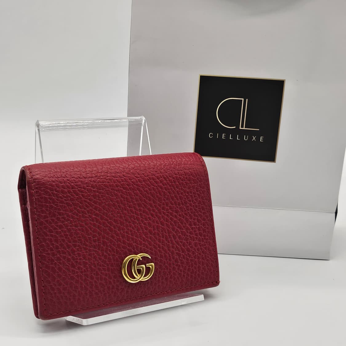 정품 구찌 GG 마몽 반지갑(레드) 상품이미지1