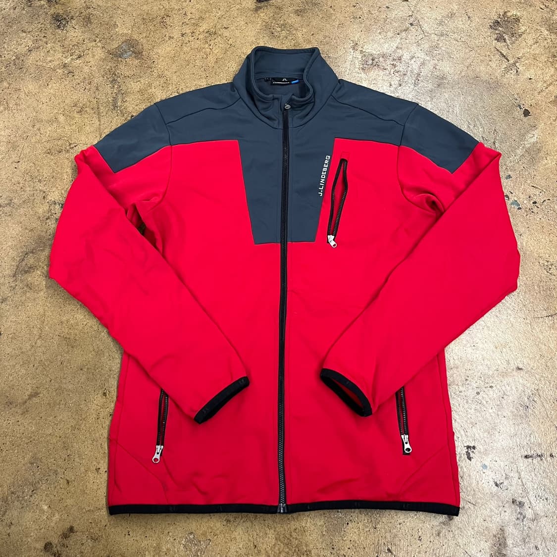 [정품/L] 제이린드버그 레드 그레이 집업 자켓 b16 상품이미지2