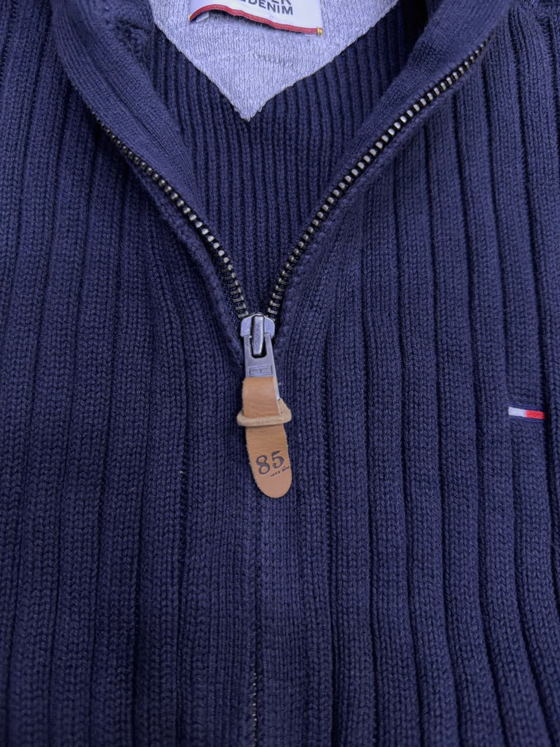 타미힐피거 니트 집업 니트 가디건 자켓 네이비 S 상품이미지6