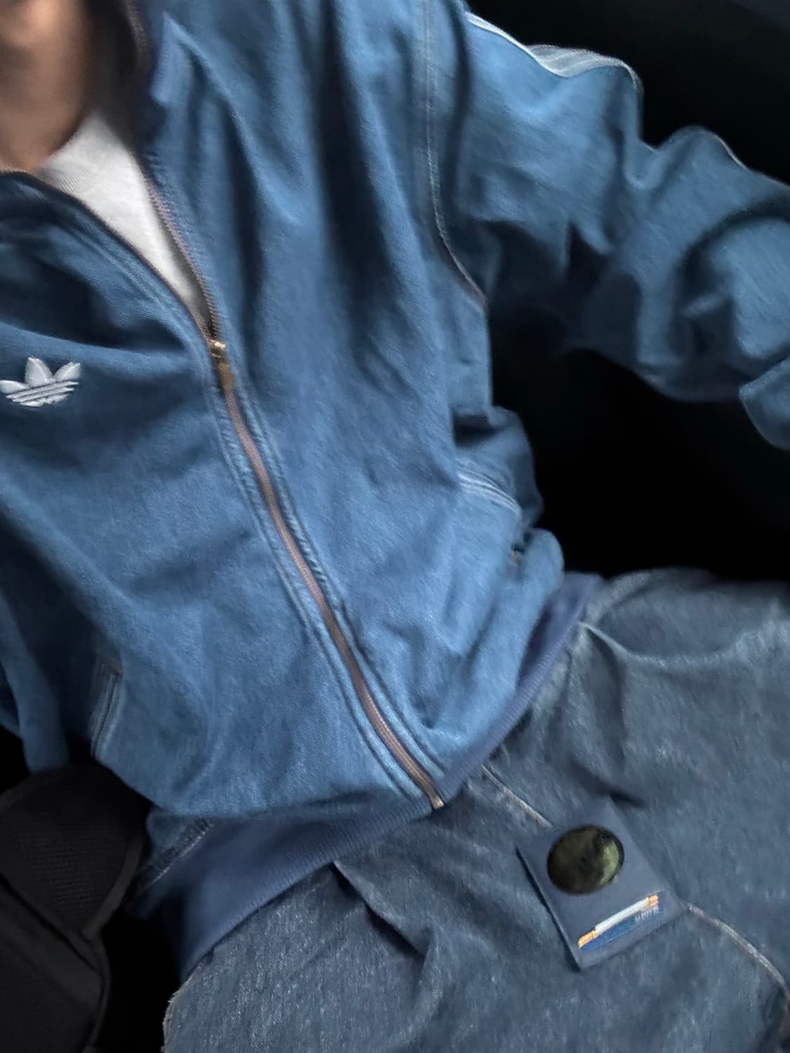 데님 파이어버드 트랙탑 - 블루 (XL) 상품이미지2