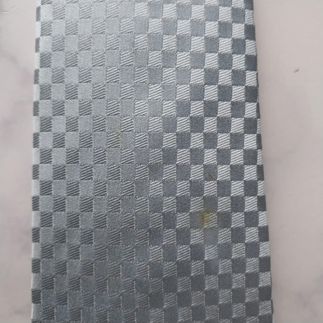 루이비통 실크 스카이 블루 자카드 넥타이 9cm B등급 K2085 상품이미지8