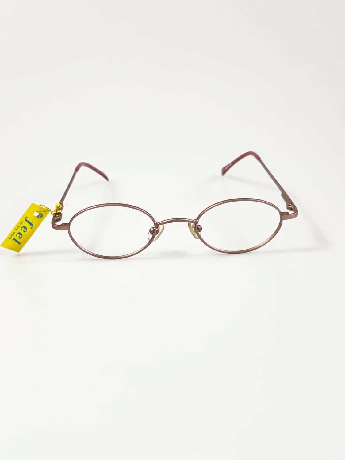 90s FEEL 로즈 브라운 슬림 오벌 메탈 빈티지 안경 상품이미지2