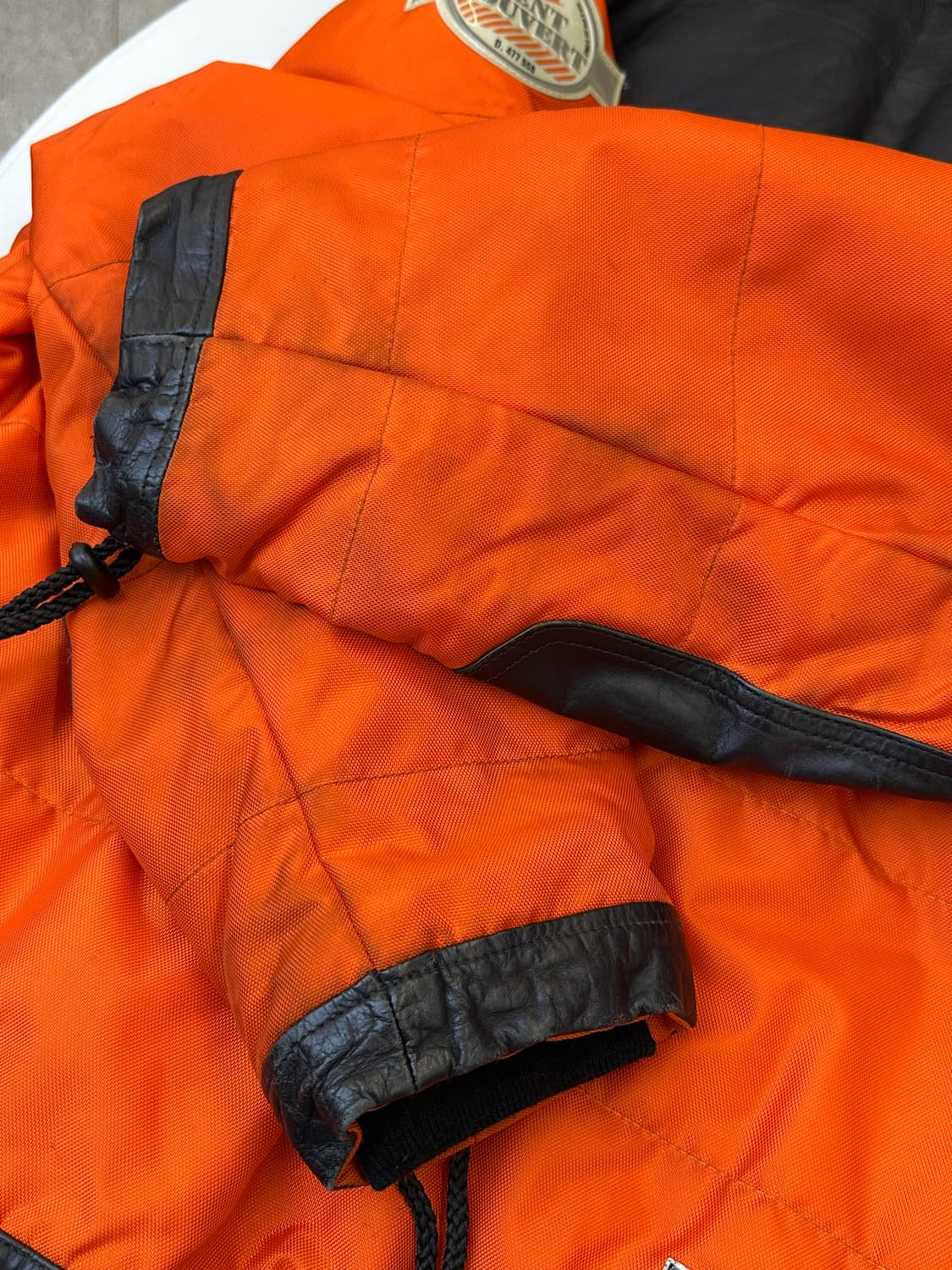 방트 쿠베르 90s 나일론 레더 모터사이클 자켓 상품이미지9