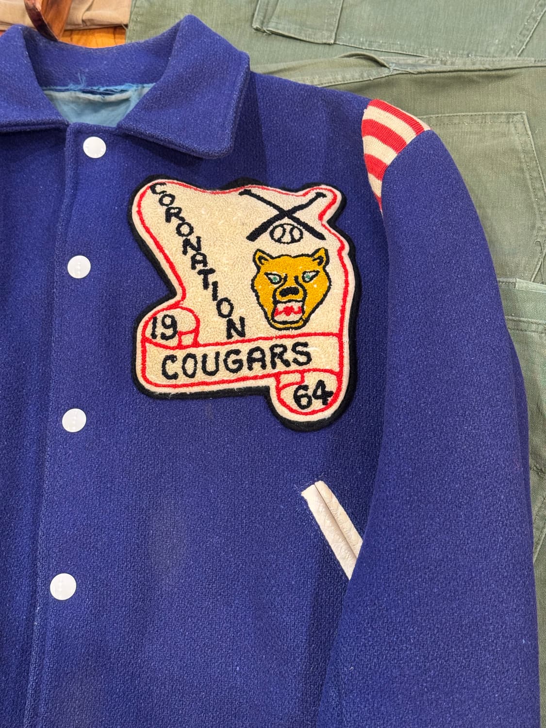 60s Coronation Cougars 바시티 자켓 (44) 상품이미지4
