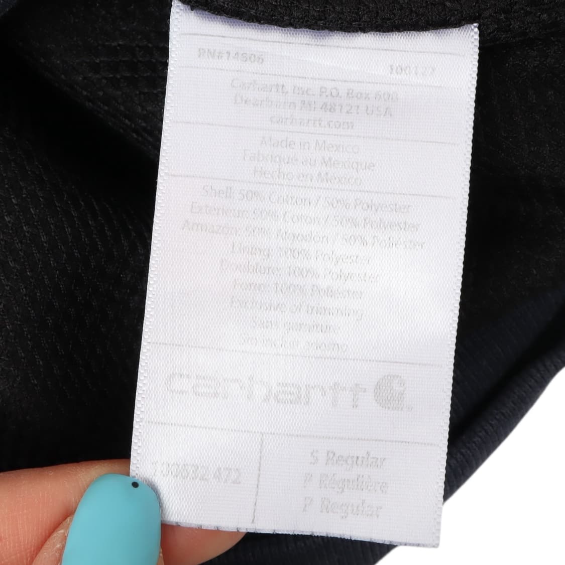 칼하트 네이비 레인디펜더 써멀 후드집업 상품이미지8