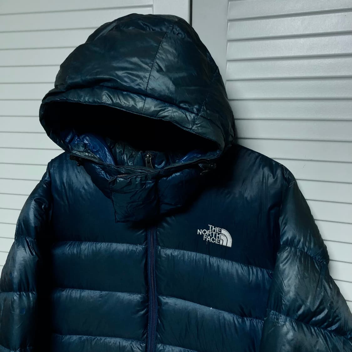 노스페이스 구스다운 패딩 자켓 빵빵 네이비 상품이미지2