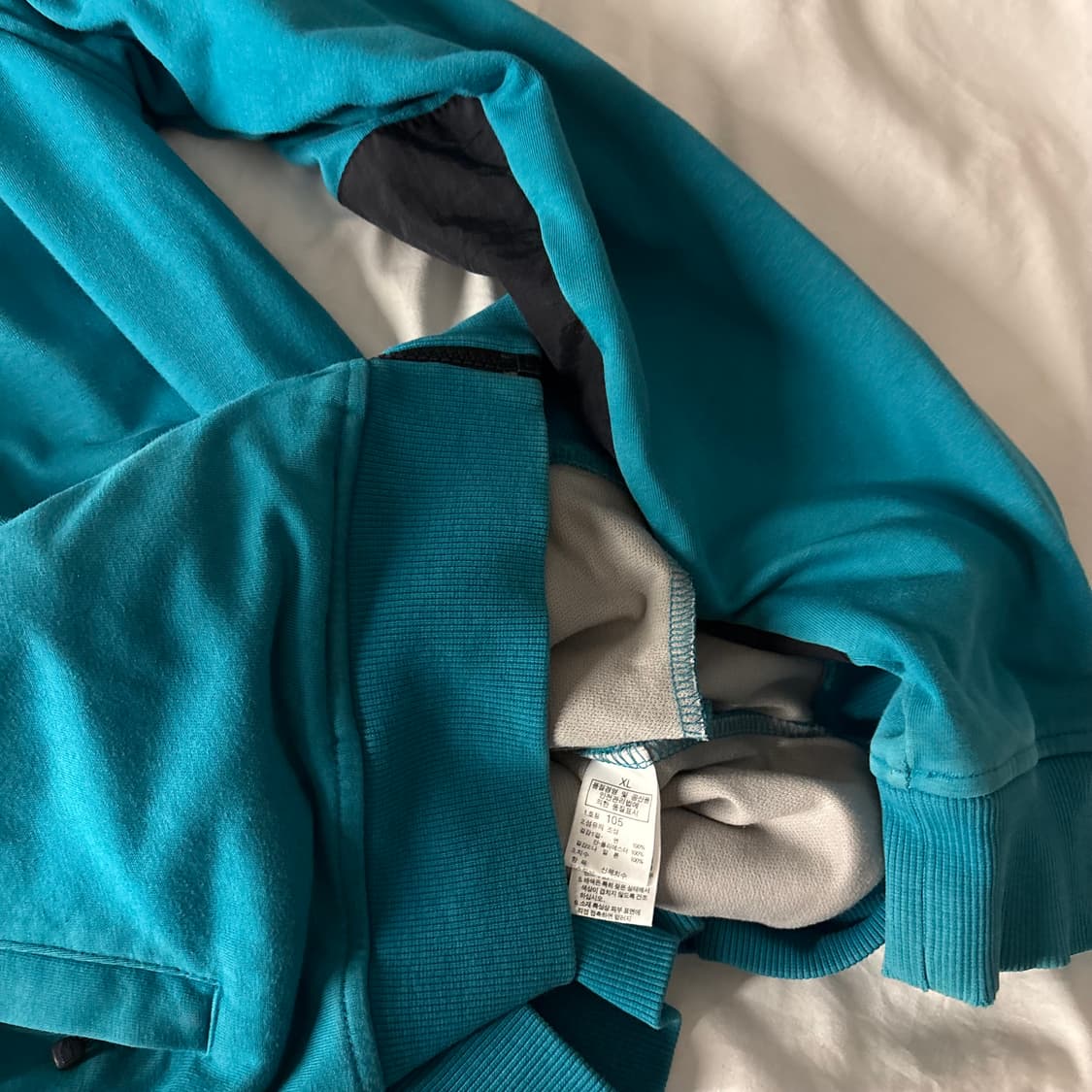 노스페이스 민트 블랙 배색 후드집업 상품이미지5