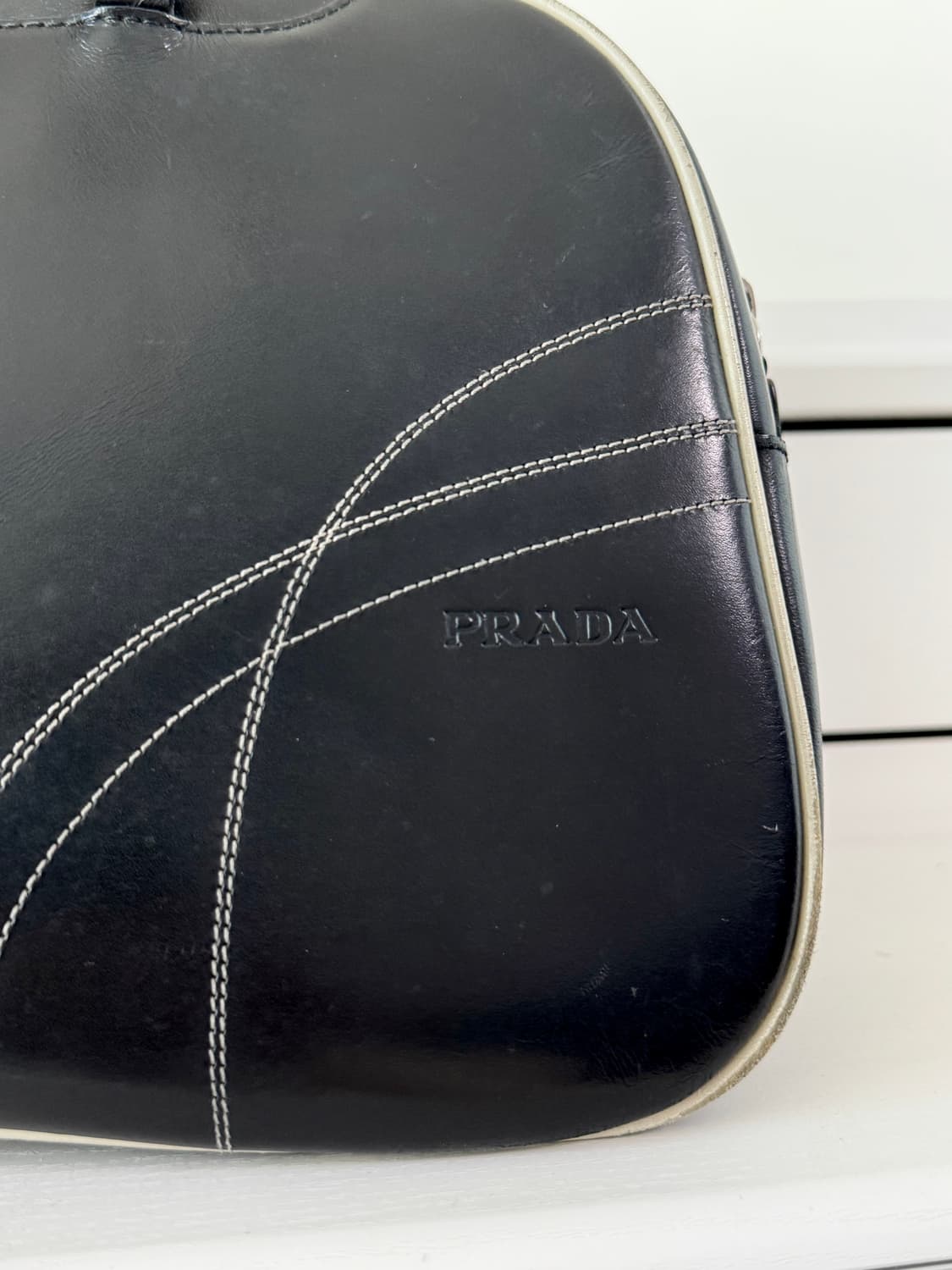 프라다 00s 볼링백 비텔로 드라이브 prada 아카이브 2000 상품이미지3