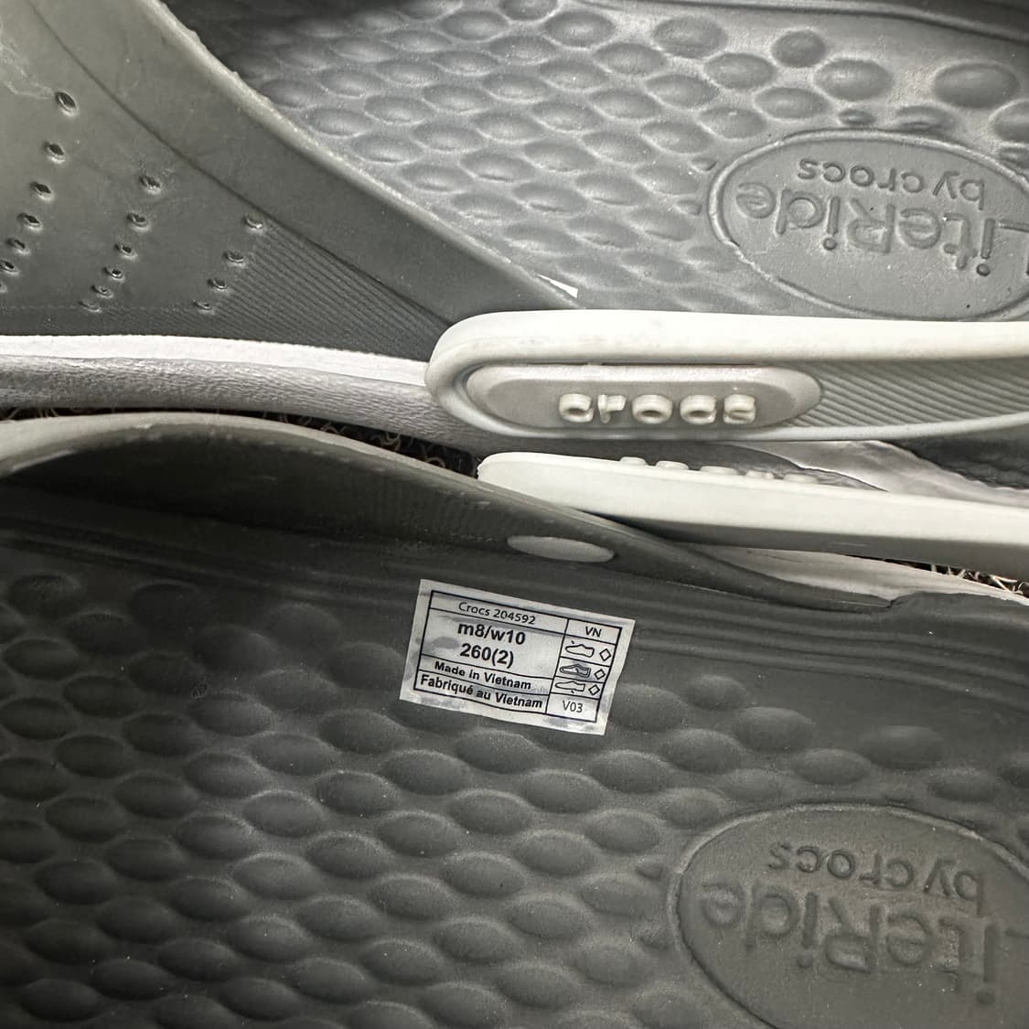 크록스 라이트라이드 클로그 슬리퍼 그레이 260 상품이미지5