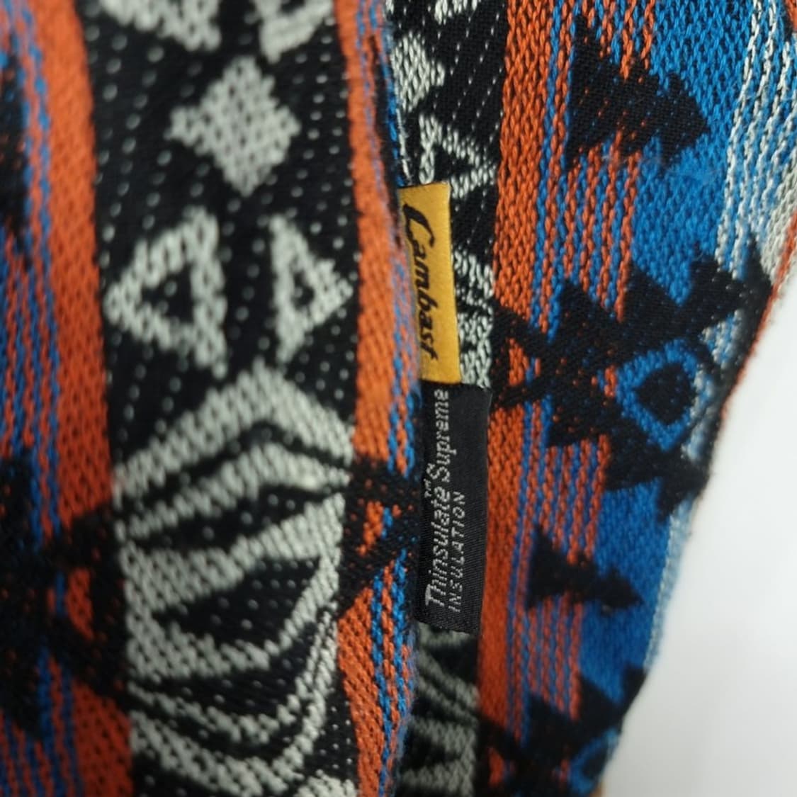 [일본빈티지] 에스닉 자수 나바호 패턴 리버시블 데님 블루종 M17759 상품이미지6