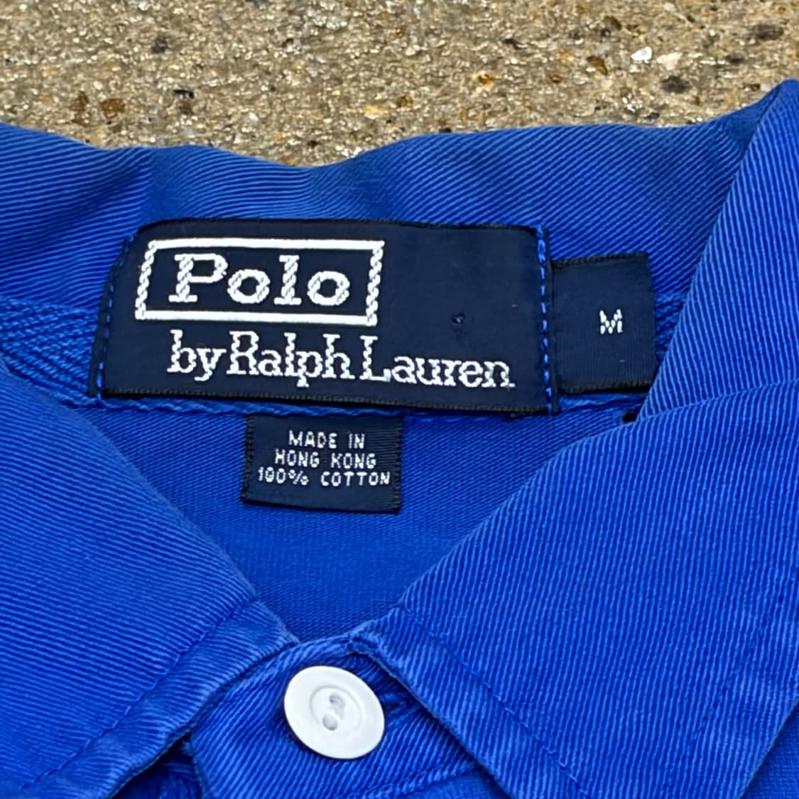 90s 미국 빈티지 폴로랄프로렌 코발트블루 럭비티 카라티  상품이미지5