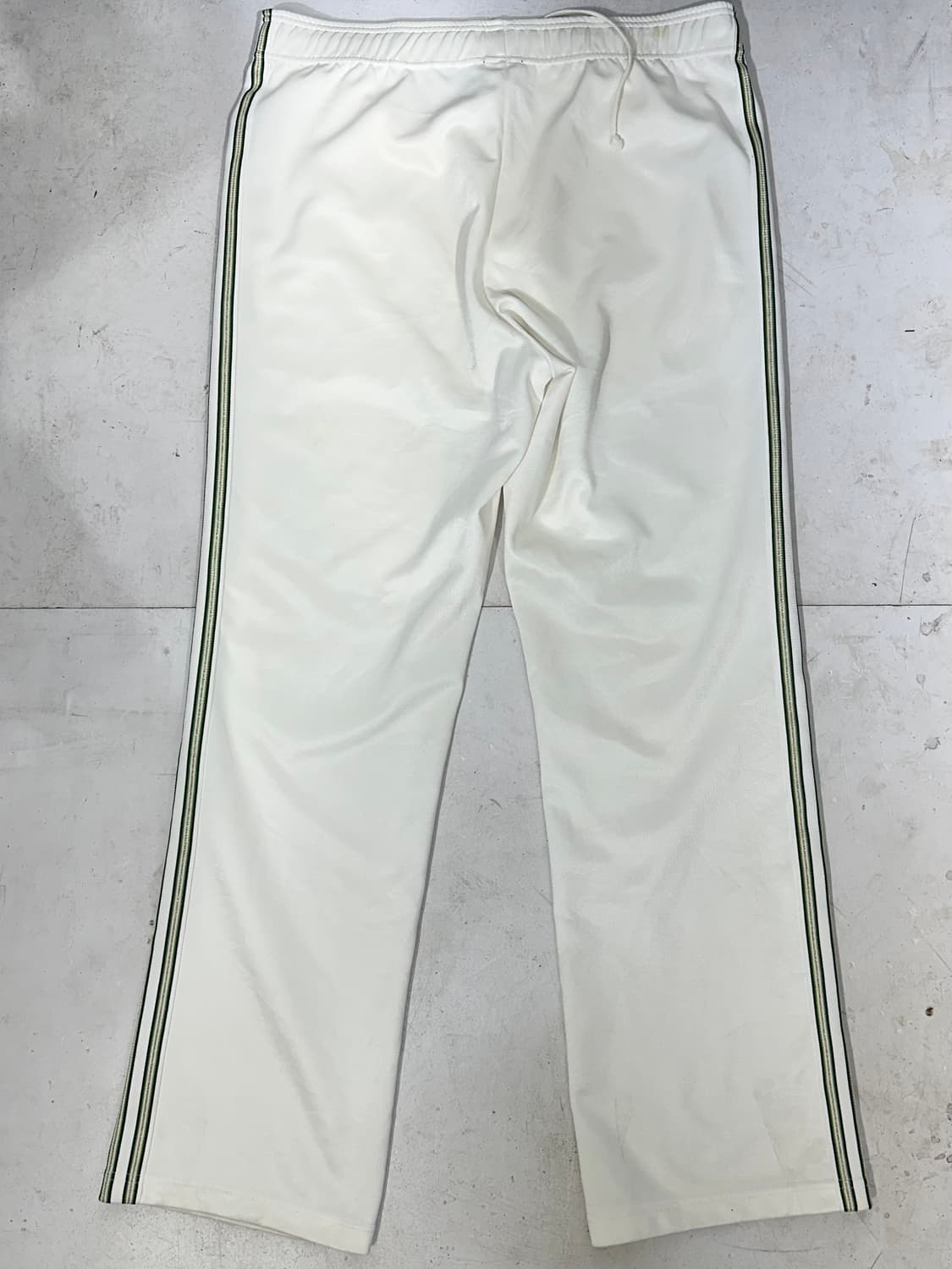 아디다스 대대장 화이트 그린 삼선 와이드 추리닝 바지 트레이닝 팬츠 L 상품이미지5