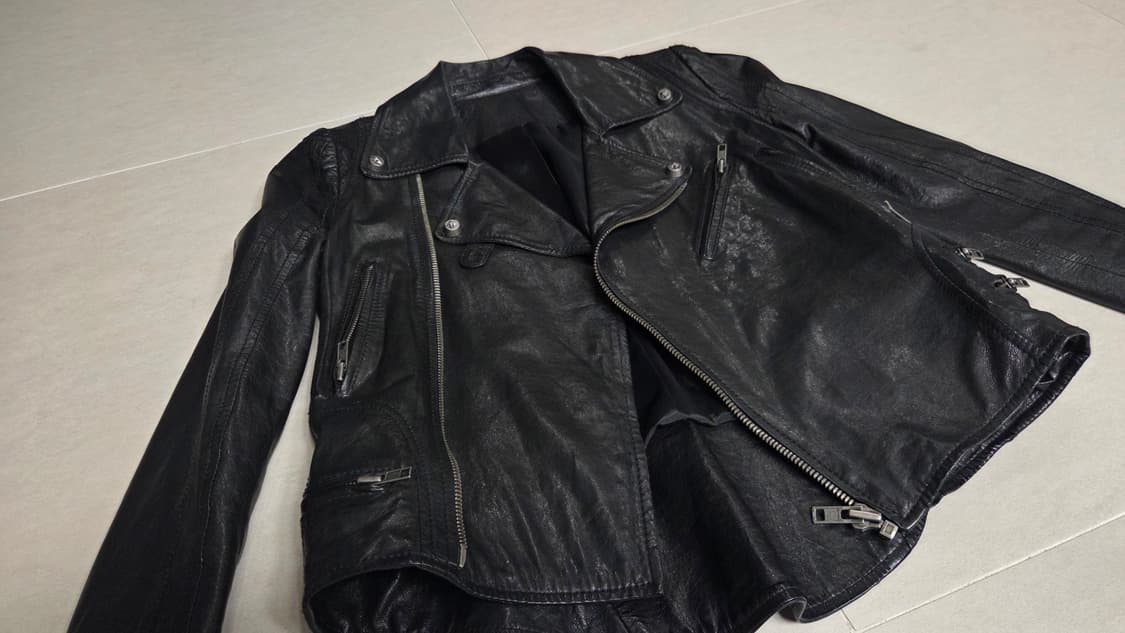 SYSTEM  시스템 천연 양가죽 라이더 가죽 자켓 상품이미지2