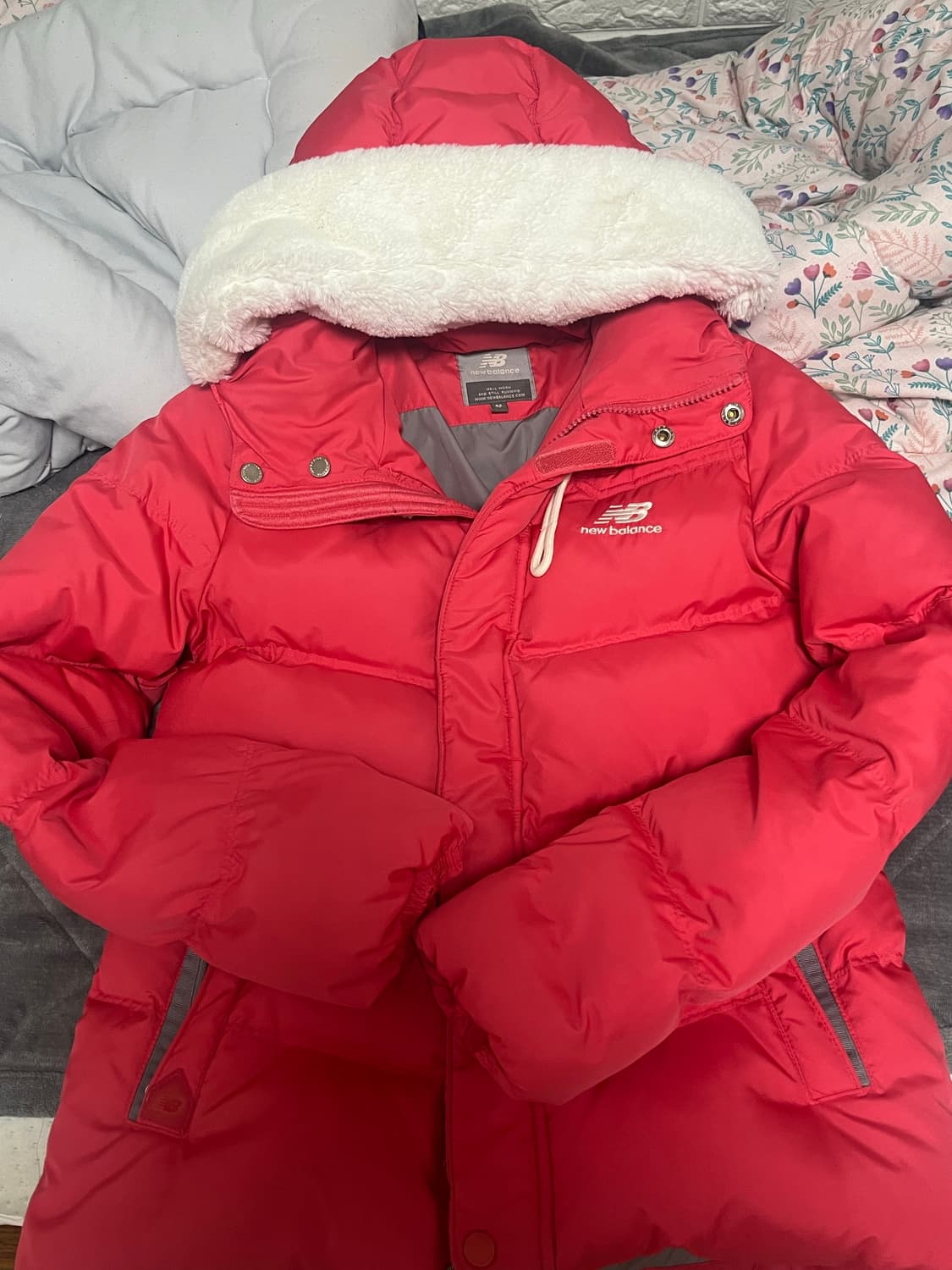 뉴발란스 빈티지 패딩, 모리걸패딩 귀여운 자켓 핑크패딩 솜사탕 딸기우유 상품이미지3