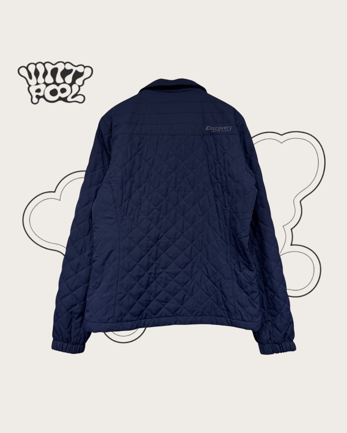 디스커버리 퀼팅 패딩 자켓 95 네이비 상품이미지2