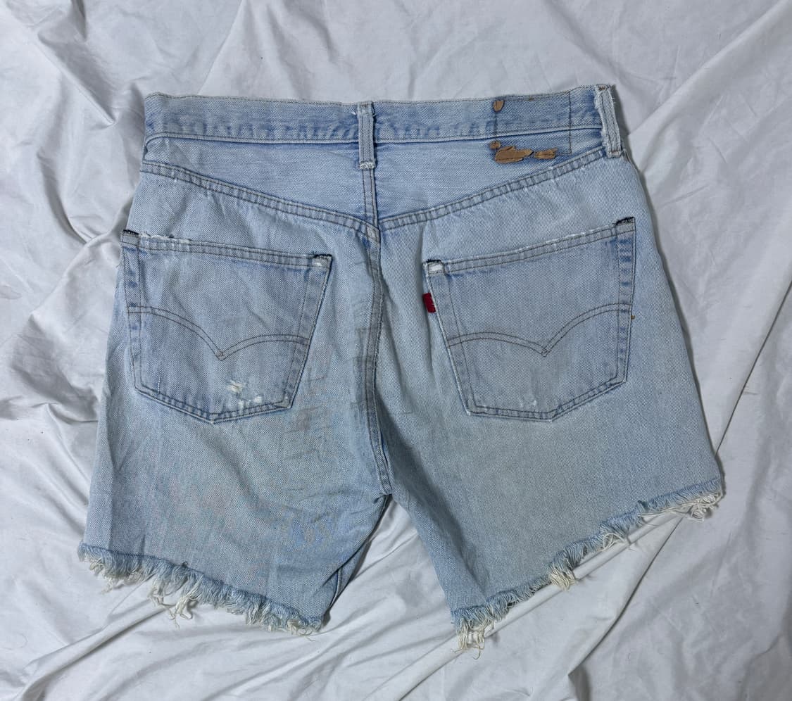 80s usa 리바이스 501 66 후기 셀비지 데님 쇼츠 상품이미지2