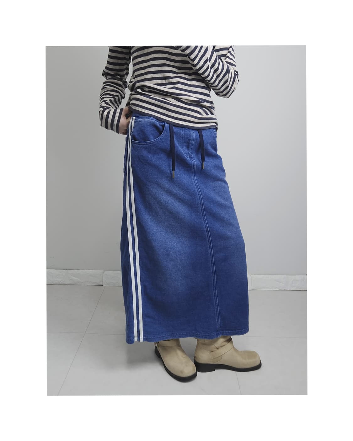 (ANTI BALLISTIC)트랙 롱 스커트 상품이미지1