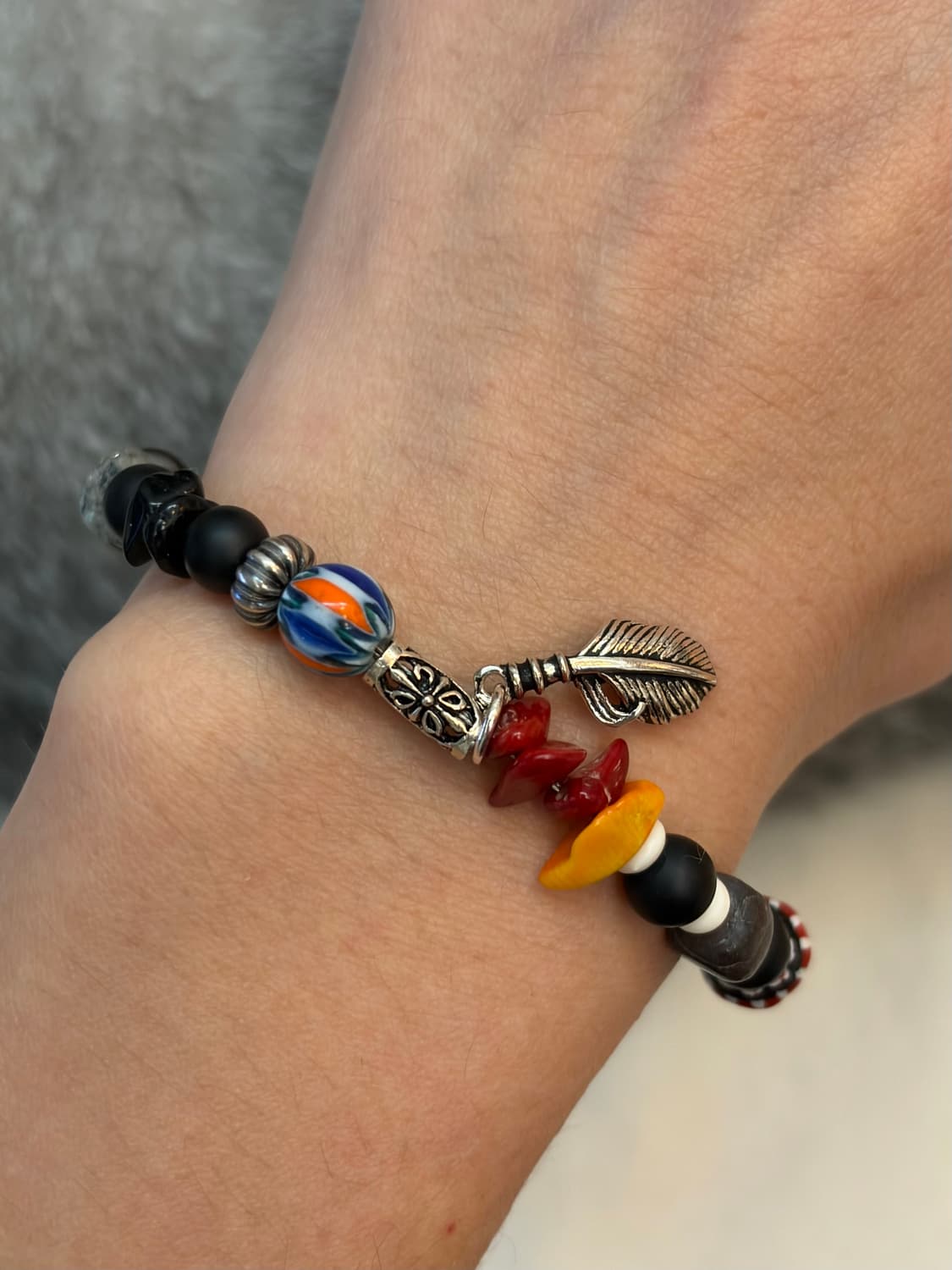 오프화이트 스톤 믹스 팔찌 상품이미지5