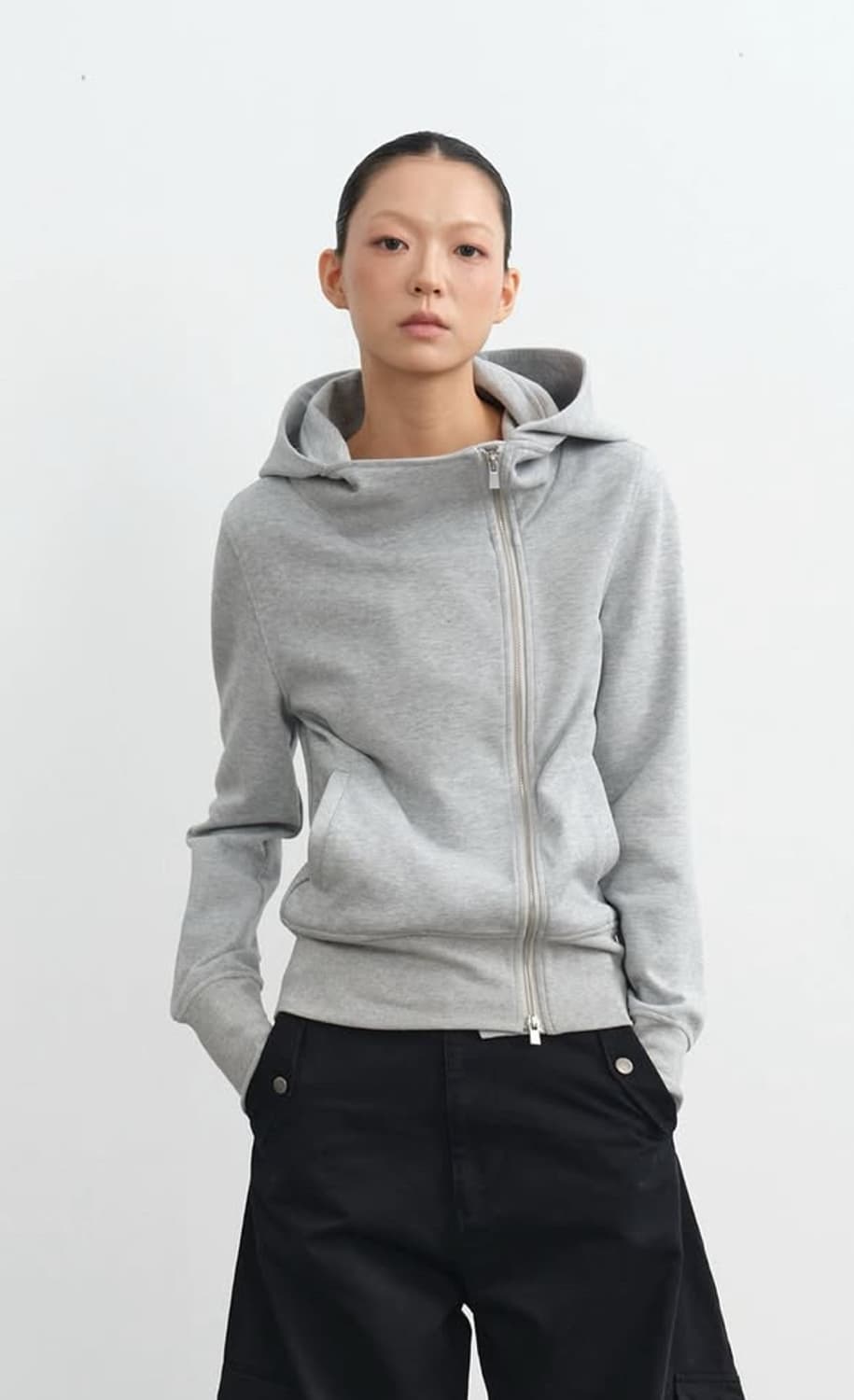 Jakana 그레이 후드집업 / 슬림핏 /  상품이미지3