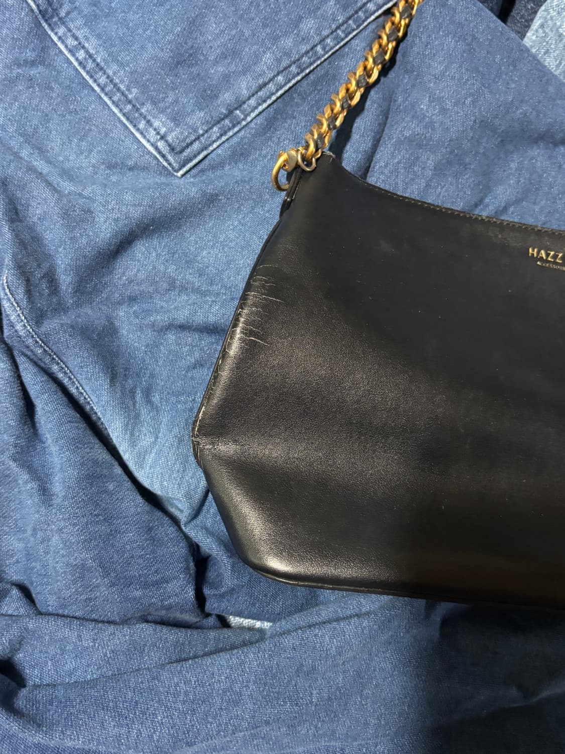 vintage hazzys leather shoulder bag 상품이미지2